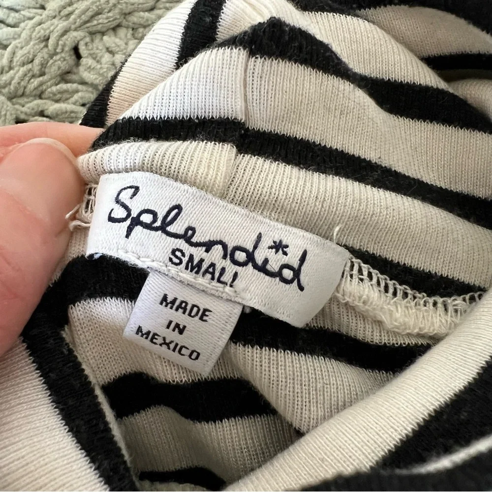 Splendid - Turtleneck in Black/White Stripe - Picture 8 of 10